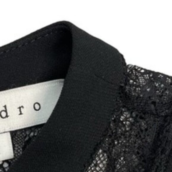 Sandro Paris Women's Lace Peplum Dress Small Black - Picture 3 of 7